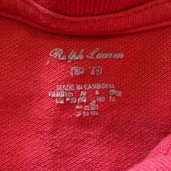 Ralph Lauren Red Collared Polo Shirt, Size 3 Months - Picture 3 of 4